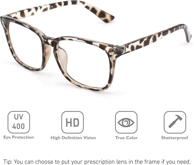 GQUEEN Fashion Glasses Non Prescription Fake Glasses for Women Men Clear Lens Square, 201582 - Image 2